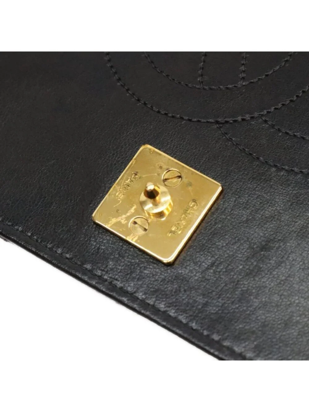 Chanel Black Lamb Full Flap Gold Push Lock Quilted 23